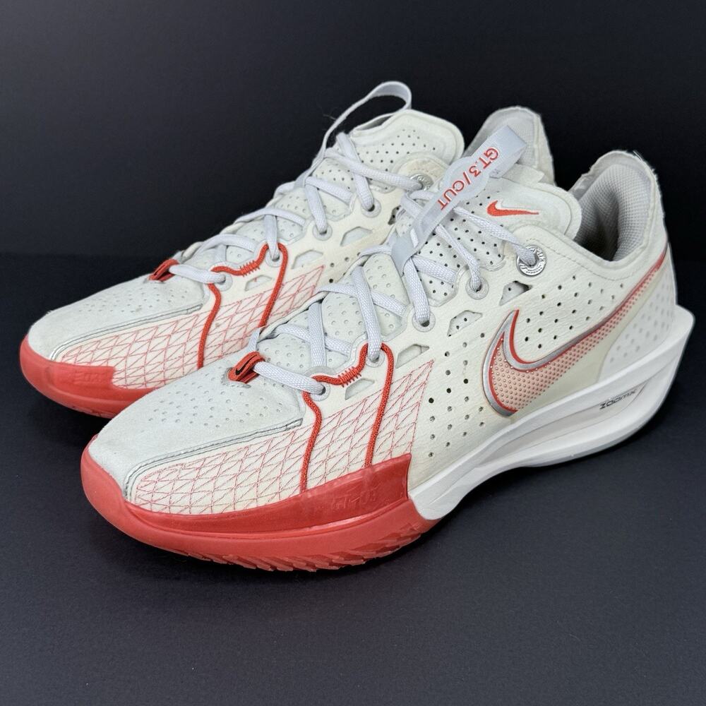Nike GT Cut 3 Men’s 10.5 White Picante Red Basketball Shoes DV2918-101